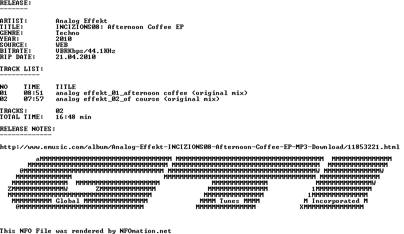 Image Analog Effekt-incizions08 Afternoon Coffee Ep-(inciz