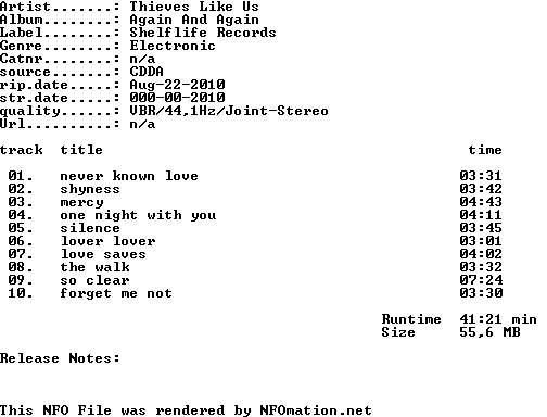 [HF/FS] Thieves Like Us-Again and Again-2010-JUST | MEGAUPLOAD RAPIDSHARE 
