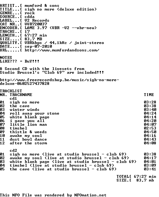 mumford and sons sigh no more. Mumford amp; Sons - The Cave