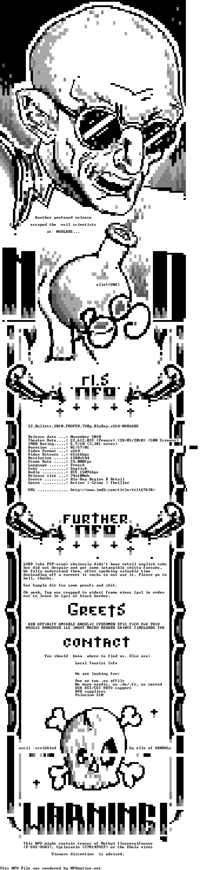 22 Bullets 2010 PROPER 720p BluRay x264-NODLABS