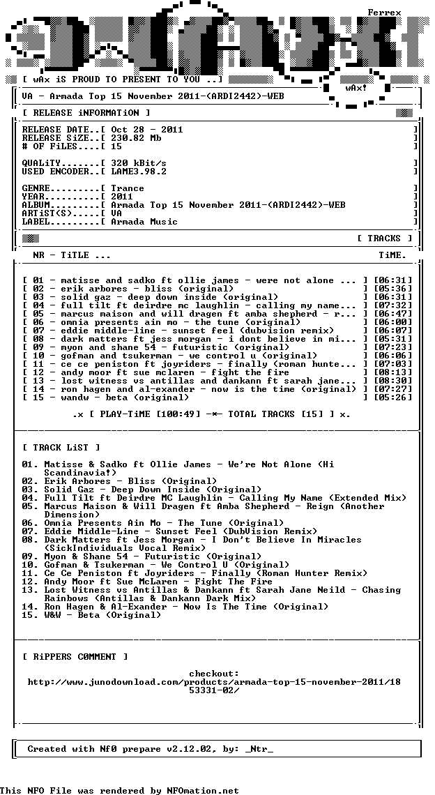 VA - Armada Top 15 November 2011 WEB 2011-wAx