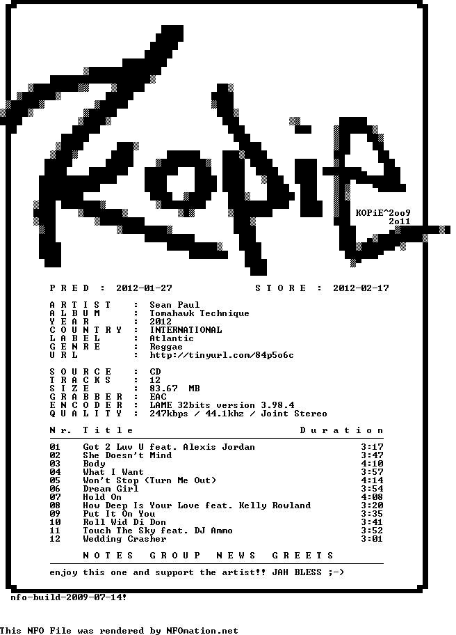 Sean_Paul-Tomahawk_Technique-2012-KOPiE | OneDDL - Rapidshare, netload ...