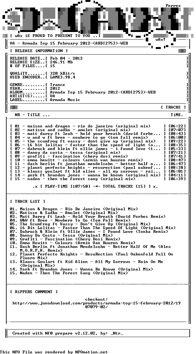 VA - Armada Top 15 February 2012 (ARDI2753) WEB 2012-wAx