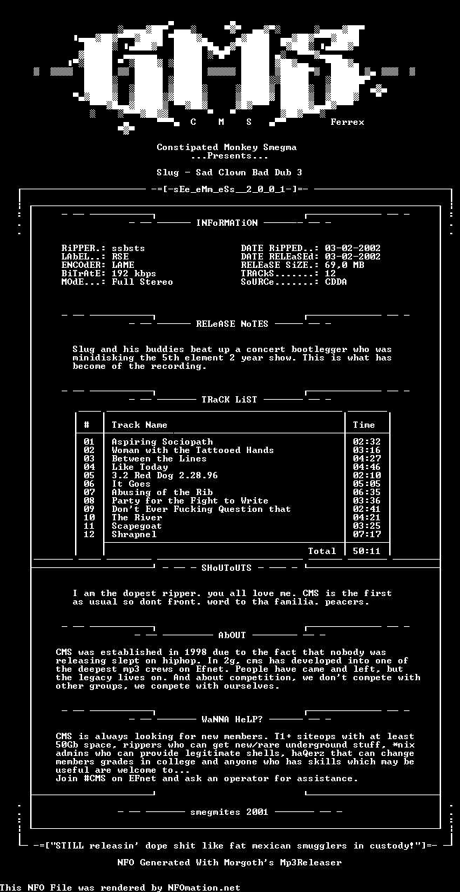 00-slug-sad_clown_bad_dub_3-ltd.ed.-2002-cms.nfo rendered as an image