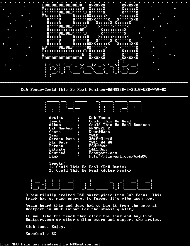 Sub_Focus-Could_This_Be_Real_Remixes-RAMM82D-2-2010-WEB-WAV-BX.nfo rendered as an image
