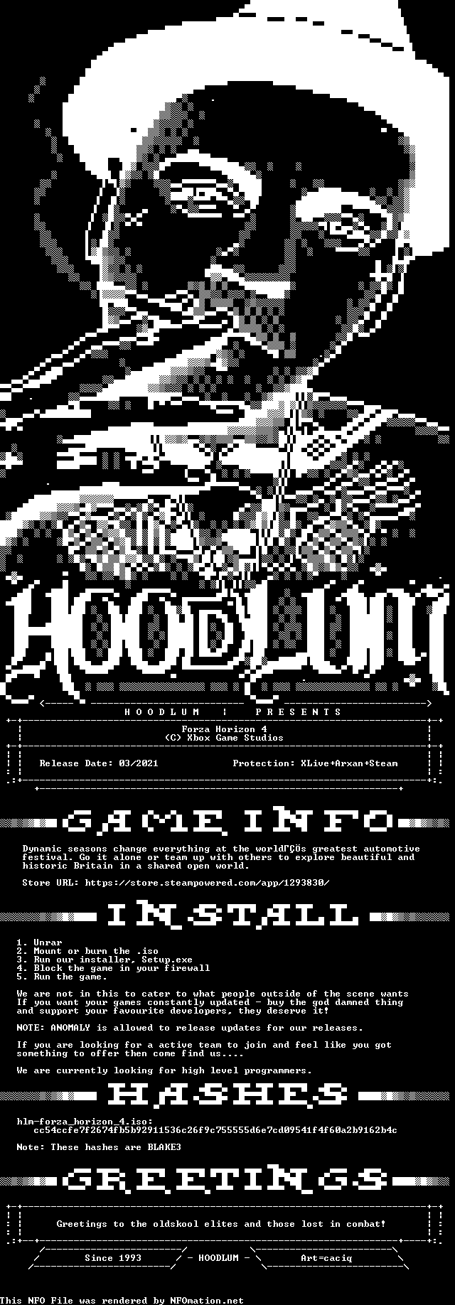 hoodlum.nfo rendered as an image