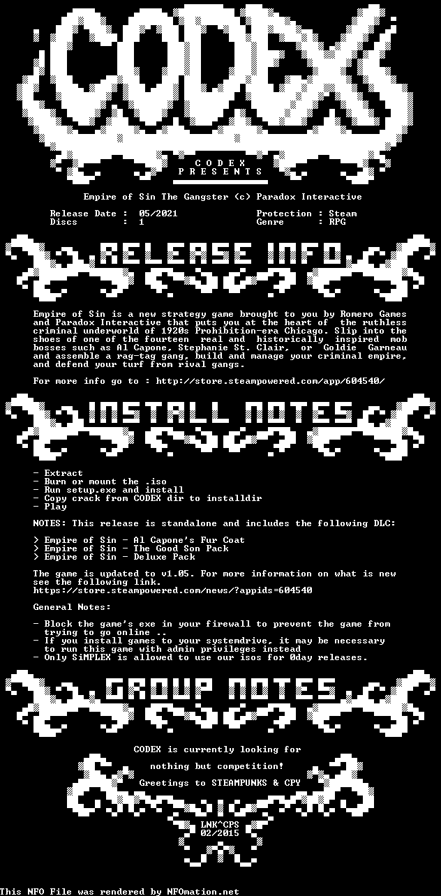 codex.nfo rendered as an image