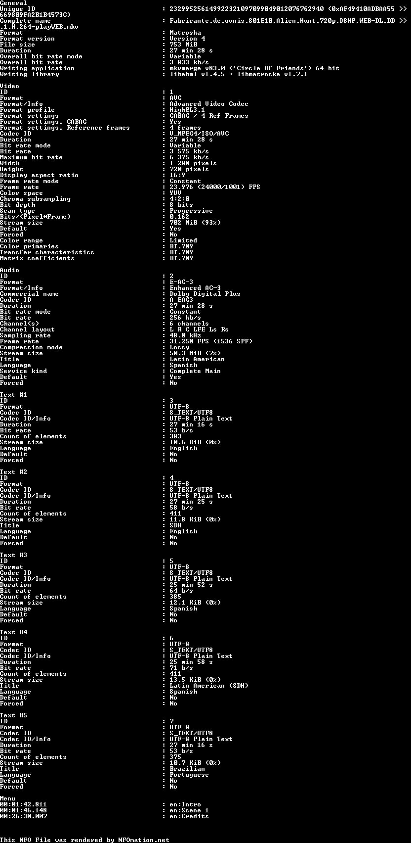 Fabricante.de.Ovnis.S01E10.720p.DSNP.WEB-DL.DD5.1.H.264-PlayWEB.nfo rendered as an image
