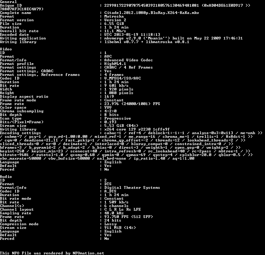 Citadel.2012.1080p.BluRay.X264-KaKa.nfo rendered as an image