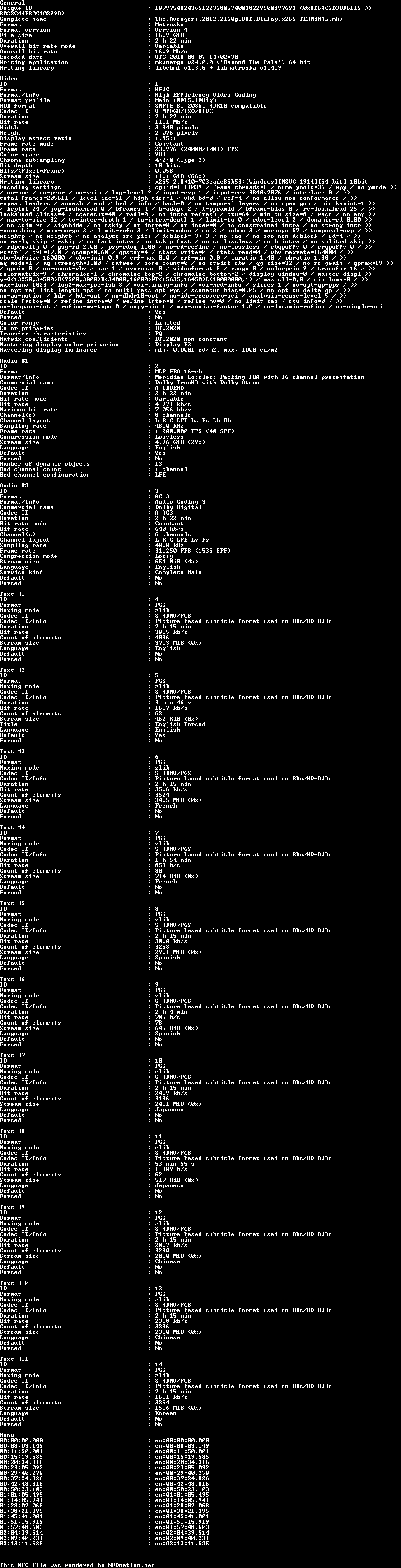 The.Avengers.2012.2160p.UHD.BluRay.x265-TERMiNAL.nfo rendered as an image