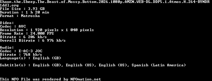 Shaun.the.Sheep.The.Beast.of.Mossy.Bottom.2026.1080p.AMZN.WEB-DL.DDP5.1.Atmos.H.264-BYNDR.nfo rendered as an image