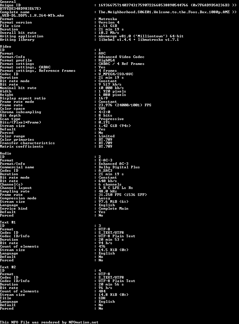 The.Neighborhood.S06.1080p.AMZN.WEB-DL.H.264-NTb.nfo rendered as an image