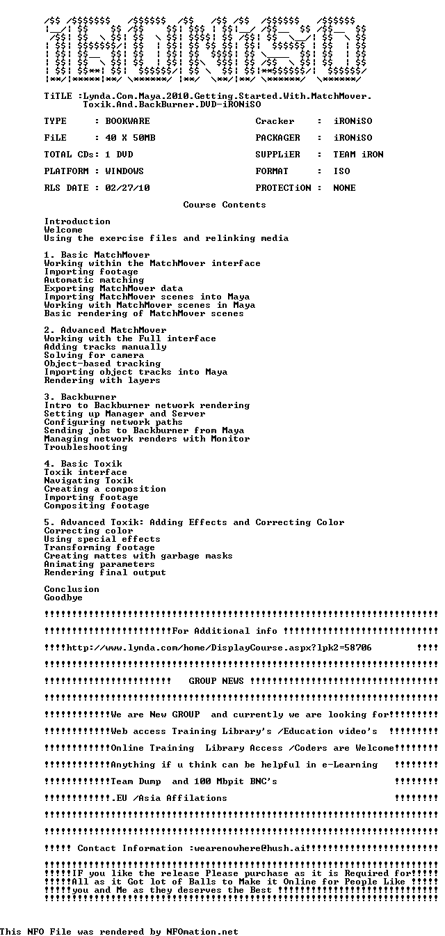 ironiso.nfo rendered as an image