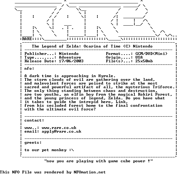rare-zot.nfo rendered as an image