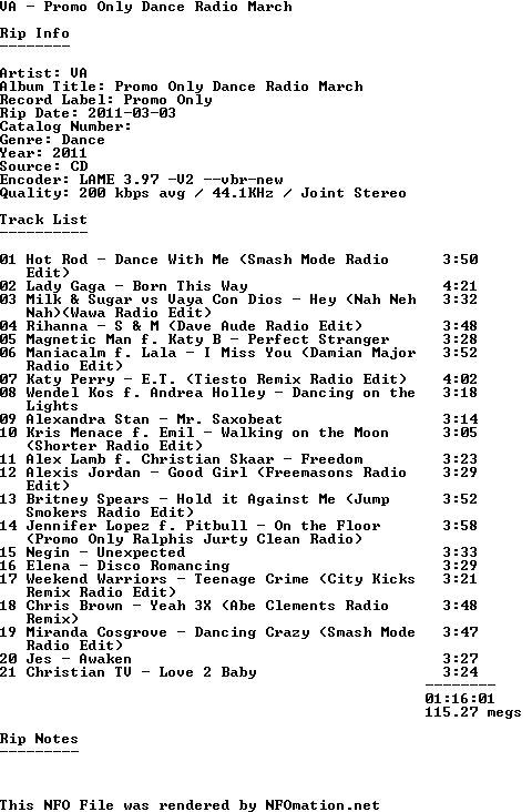 00-va-promo_only_dance_radio_march-2011.nfo rendered as an image