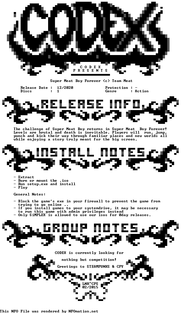 codex.nfo rendered as an image