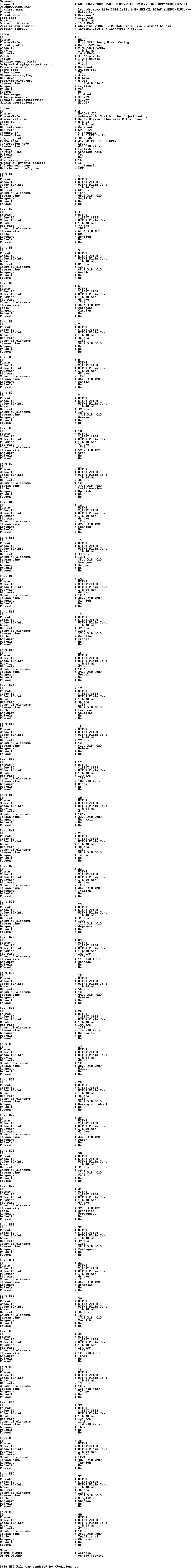 Love.Of.Your.Life.2026.2160p.AMZN.WEB-DL.DDPA5.1.HEVC-FLUX.nfo rendered as an image