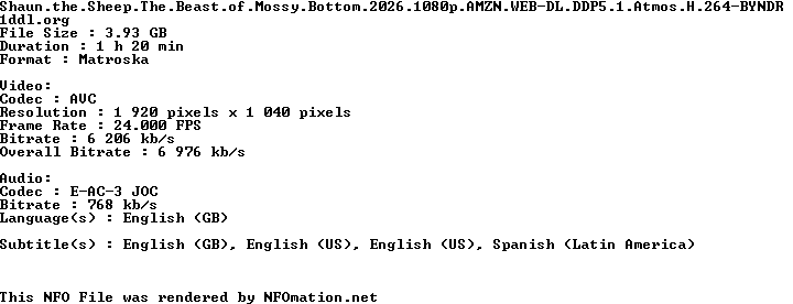 Shaun.the.Sheep.The.Beast.of.Mossy.Bottom.2026.1080p.AMZN.WEB-DL.DDP5.1.Atmos.H.264-BYNDR.nfo rendered as an image