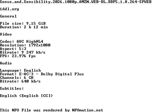 Sense.and.Sensibility.2026.1080p.AMZN.WEB-DL.DDP5.1.H.264-SPWEB.nfo rendered as an image