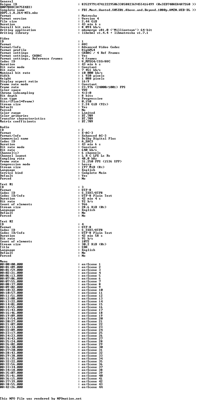 FBI.Most.Wanted.S05.1080p.AMZN.WEB-DL.H.264-NTb.nfo rendered as an image