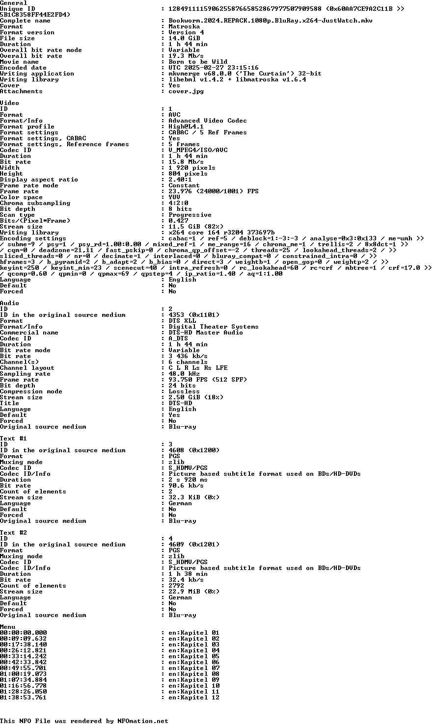 Bookworm.2024.REPACK.1080p.BluRay.x264-JustWatch.nfo rendered as an image